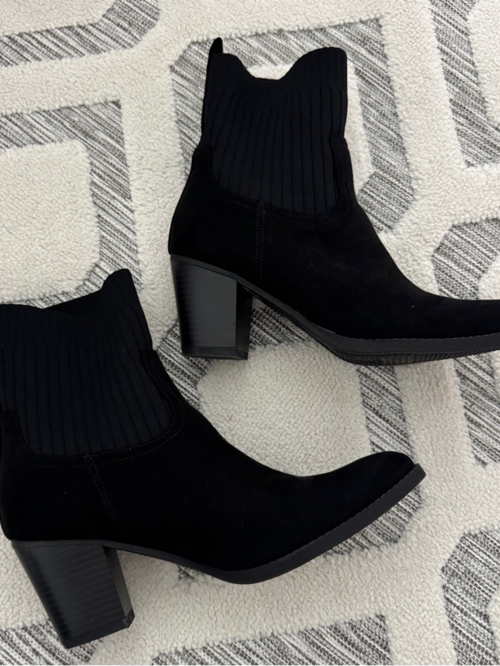 Black Ankle sock boots